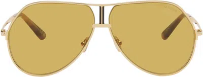 Tom Ford Gold Rickie-02 Sunglasses In Grey