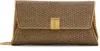 Tom Ford Gold Textured Fabric Nobile Clutch In 1y014 Dark Gold