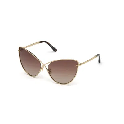 Tom Ford Golden Gradient Brown Sunglasses For Women