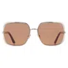 Tom Ford Goldie Brown Butterfly Ladies Sunglasses Ft1092 28e 60 In Gold