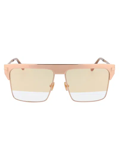 Tom Ford Gold-plated Metal Sunglasses