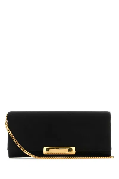 Tom Ford Gold-trimmed Clutch In Black
