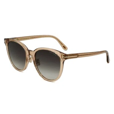 Tom Ford Gradient Smoke Round Ladies Sunglasses Ft1133-k 45b 55 In Brown