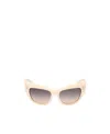 Tom Ford Womens Cream Tr001702 Brianna Cat-eye Acetate Sunglasses In Nude