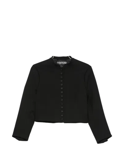 Tom Ford Grain De Poudre Jacket In Black