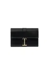 Tom Ford Grain Leather Kara Compact Wallet In Black