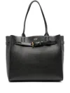 Tom Ford Grain Leather Medium Tote In Black
