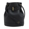 Tom Ford Black Medium Bucket Bag With Adjustable Shoulder Strap And Buckle Closure In Grained Leathe In Black