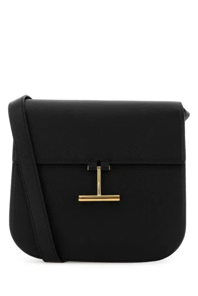 Tom Ford Grain Leather Medium Crossbody In Black