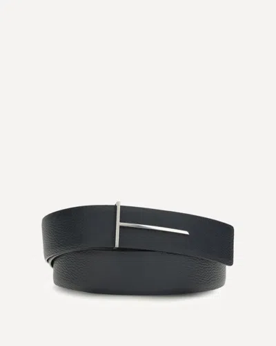 TOM FORD GRAIN LEATHER SLIM T REVERSIBLE BELT