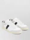 Tom Ford Panelled Suede And Grained Leather Sneakers In White