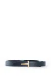 Tom Ford Grain Leather T Icon Belt In Multi