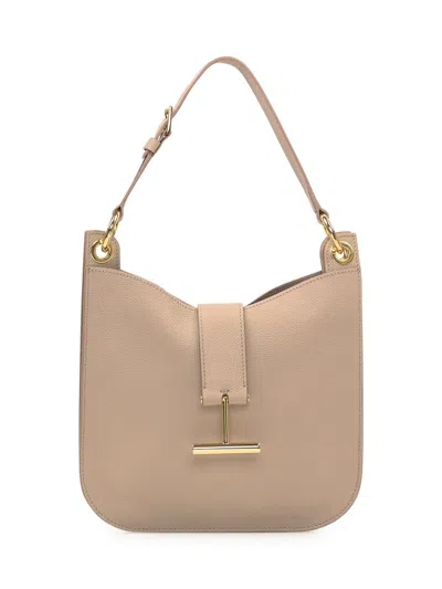 Tom Ford Grain Small Crossbody In Beige