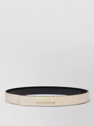 Tom Ford Grain Spazzolato Leather Slim T Belt