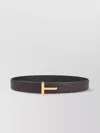 Tom Ford T Buckle Reversible Grained Leather Belt