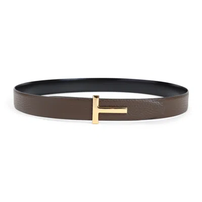 TOM FORD TOM FORD GRAINED CALF LEATHER BELT WOMEN
