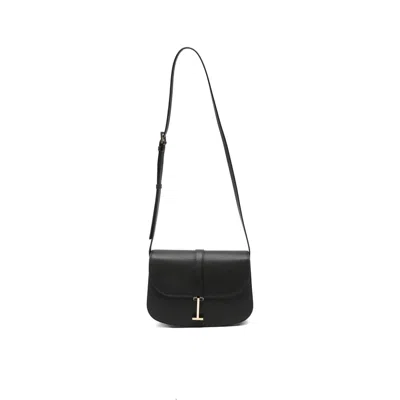 Tom Ford Grained Calf Leather Shoulder Bag In Black