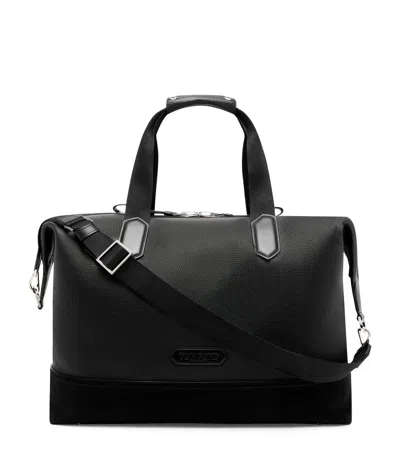 Tom Ford Grained Leather Buckley Holdall In Black