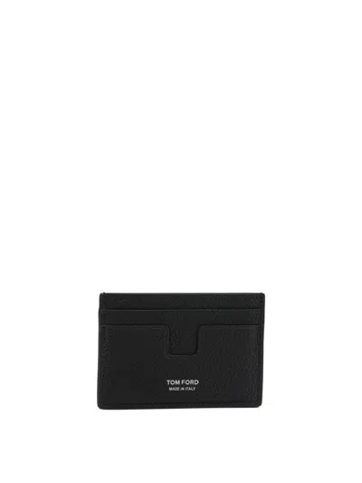 Tom Ford Grained Leather Card Case Wallets & Card Holders Black