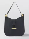 TOM FORD GRAINED LEATHER SHOULDER BAG WITH GOLD HARDWARE