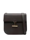 Tom Ford Grained Leather Tara Medium Crossbody Bags In Brown