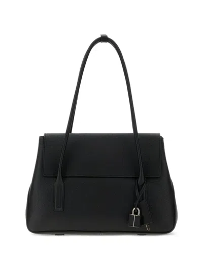Tom Ford Grained Leather Tote Bag In Black