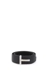 Tom Ford Grainy Leather Belt In Blue
