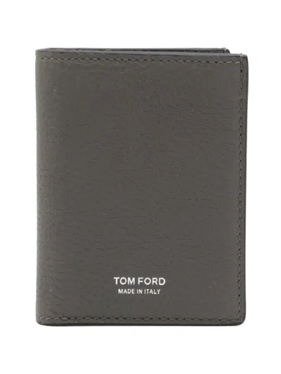 Tom Ford Grainy Leather Cardholder In Brown