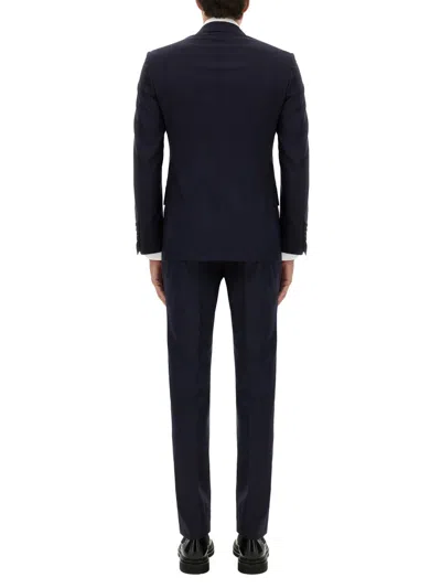 Tom Ford Grand Overcheck Shelton Suit In Blue