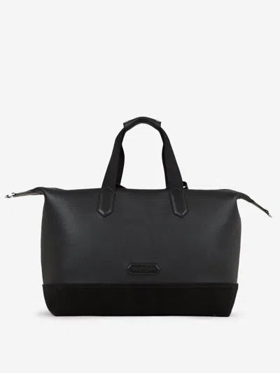 Tom Ford Granulated Leather Travel Bag In Black