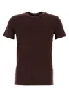 Tom Ford Cotton Blend Crew Neck T-shirt In Amethyst