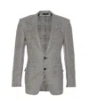 Tom Ford Prince Of Wales Shelton Jacket Jackets Multicolor In Gray