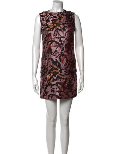 Pre-owned Tom Ford Graphic Print Mini Dress In Red