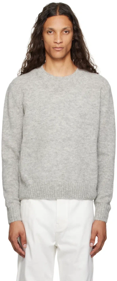 Tom Ford Mohair-blend Sweater In Light Grey