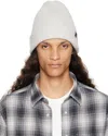 Tom Ford Gray Cashmere Knitted Beanie In Pale Grey