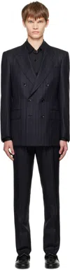 Tom Ford Gray Chalk Stripe Dyllan Suit In Multi