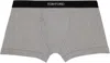 Tom Ford Gray Cotton Boxer Briefs In Grey