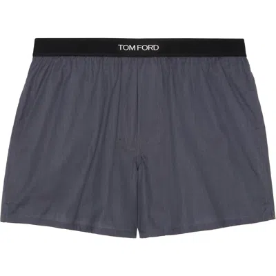 Tom Ford Gray Cotton Boxers In 010 Dark Grey