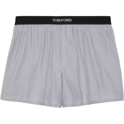 Tom Ford Gray Cotton Boxers In 032 Mid Grey