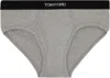 Tom Ford Gray Cotton Briefs In Grey
