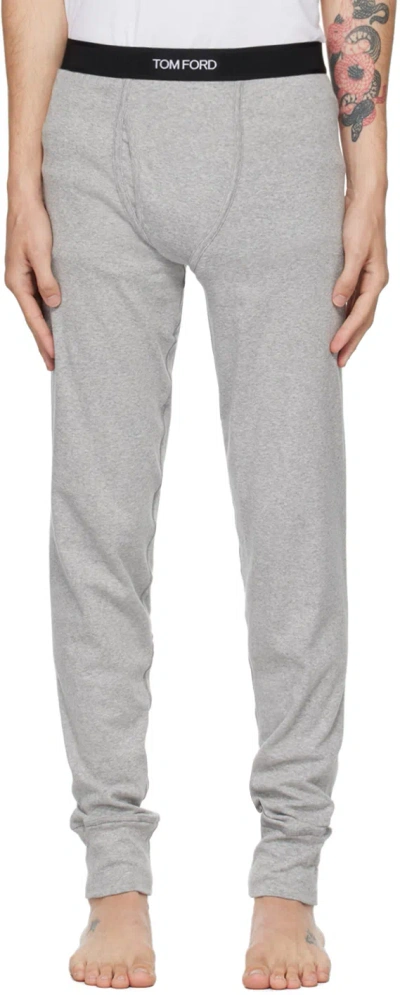 Tom Ford Gray Jersey Long Johns In Grey