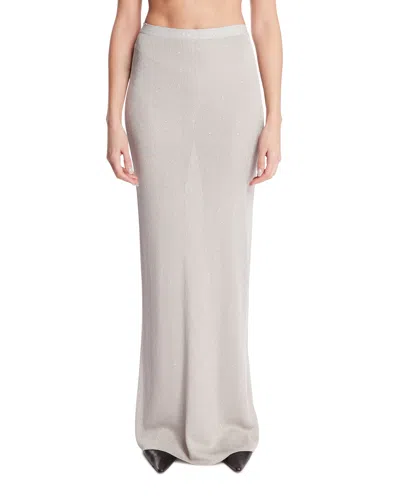 Tom Ford Gray Long Skirt With Micro Sequins In Neutral