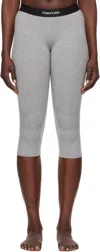 Tom Ford Gray Modal Yoga Short Leggings In Ig164 Grey Melange