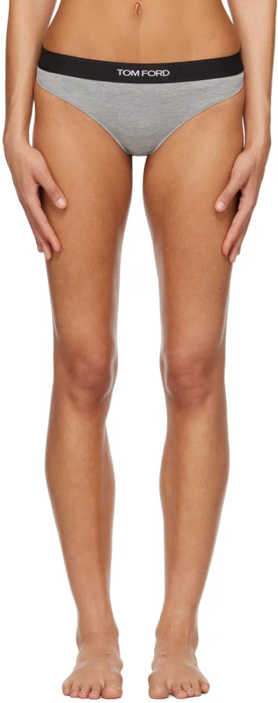TOM FORD GRAY SIGNATURE THONG