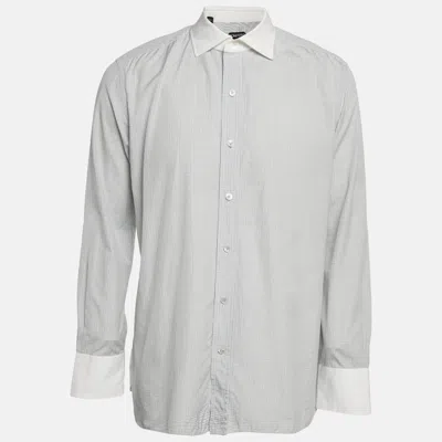 Pre-owned Tom Ford Green Checks Cotton Button Front Shirt Xxxl