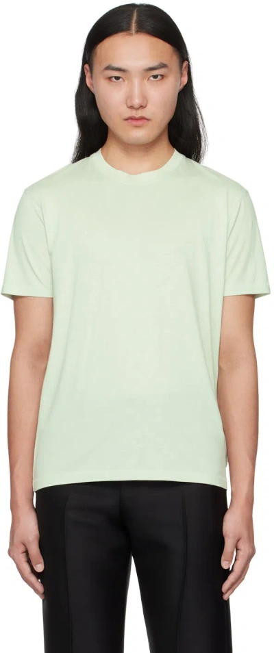 Tom Ford Green Crewneck T-shirt In Pale Mint