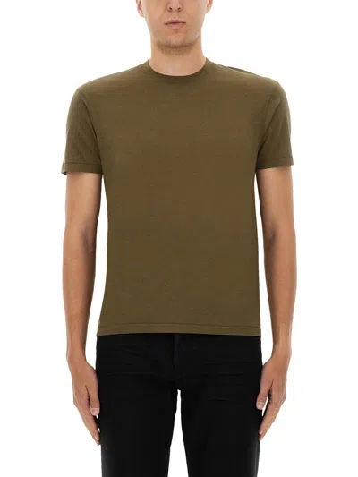 Tom Ford Green Lyocell Cotton T-shirts
