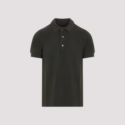 Tom Ford Green Lyocell Polo In Gray
