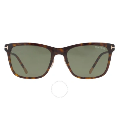Tom Ford Green Rectangular Men's Sunglasses Ft0955-d 52n 57