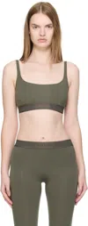 Tom Ford Ribbed Logo-detail Bra In Green